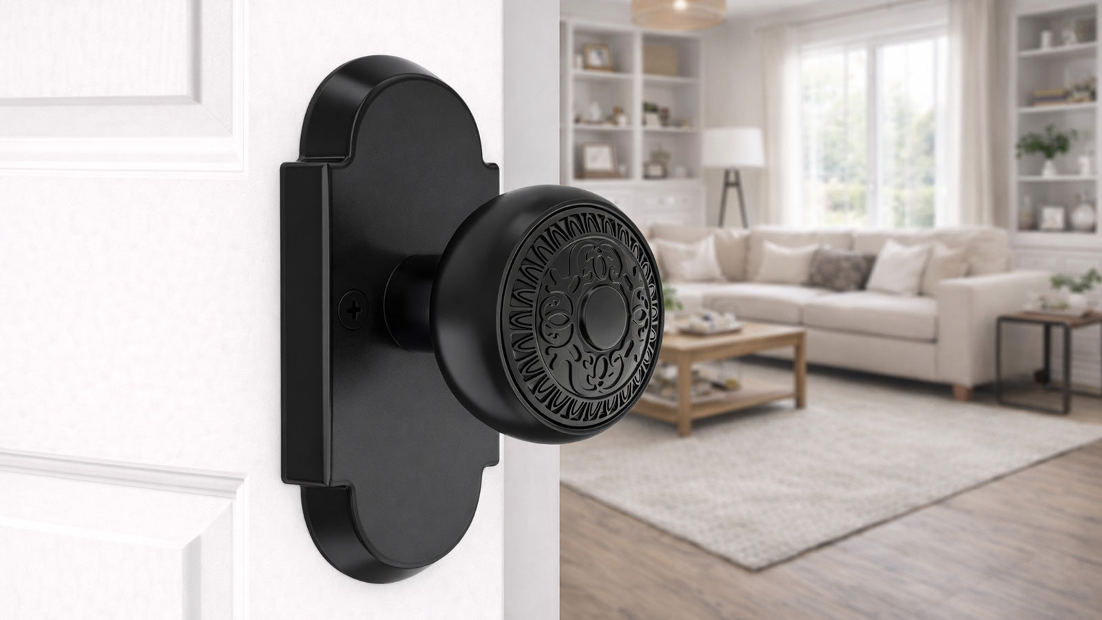 A Timeless Door Hardware Upgrade: Vintage Elegance in Matte Black