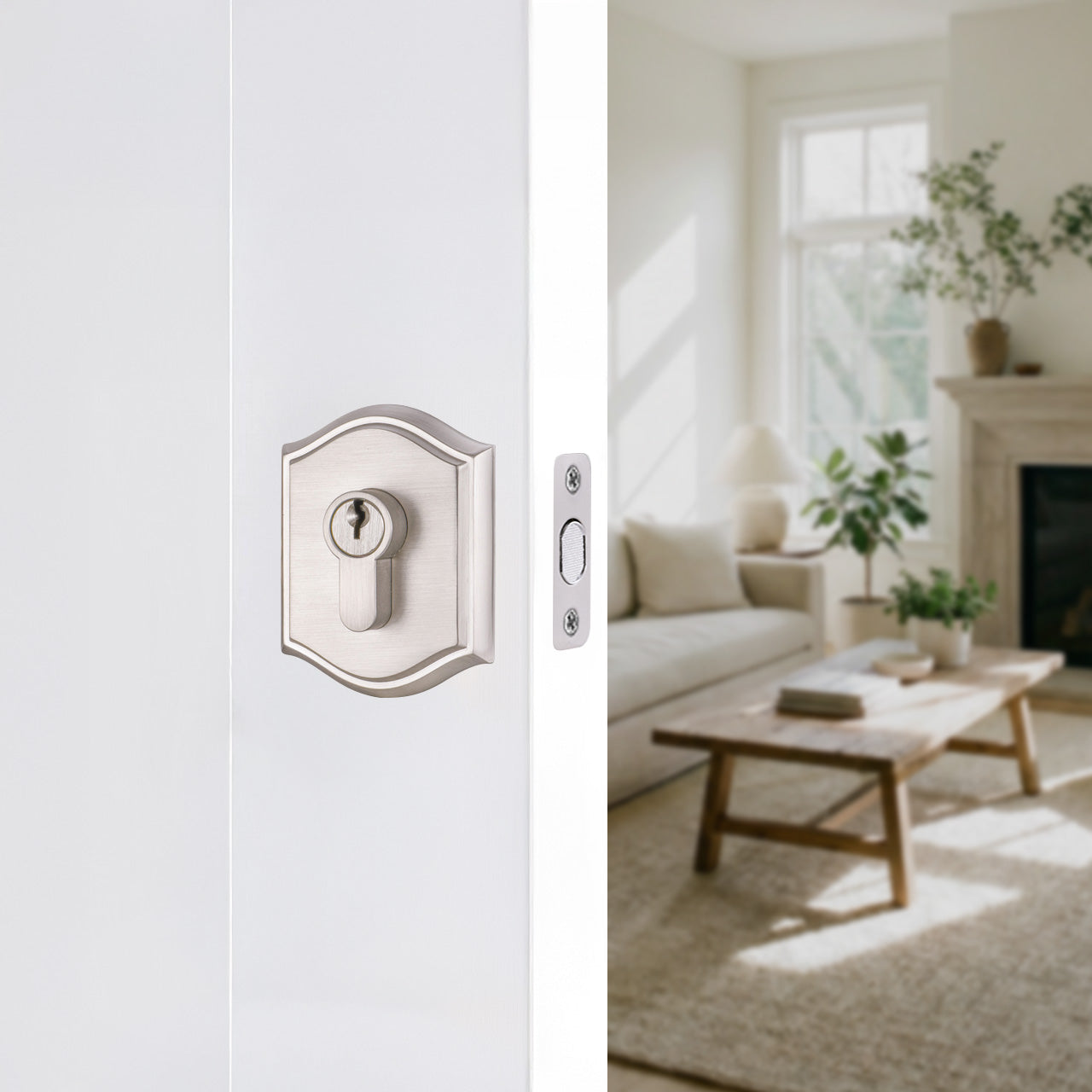 SENY Single Cylinder Deadbolt – Eternal Curve Design for Interior Doors