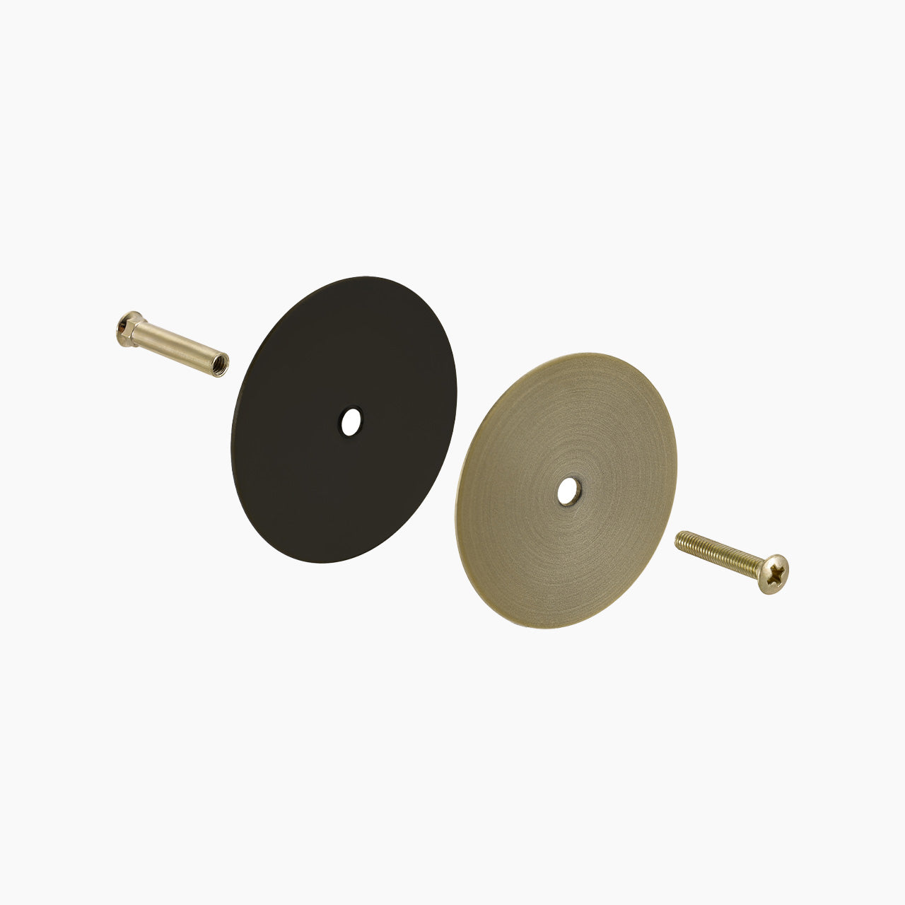SENY Door Hole Cover Plate – Round Metal Deadbolt Hole Filler for Interior & Exterior Doors (2-5/8")