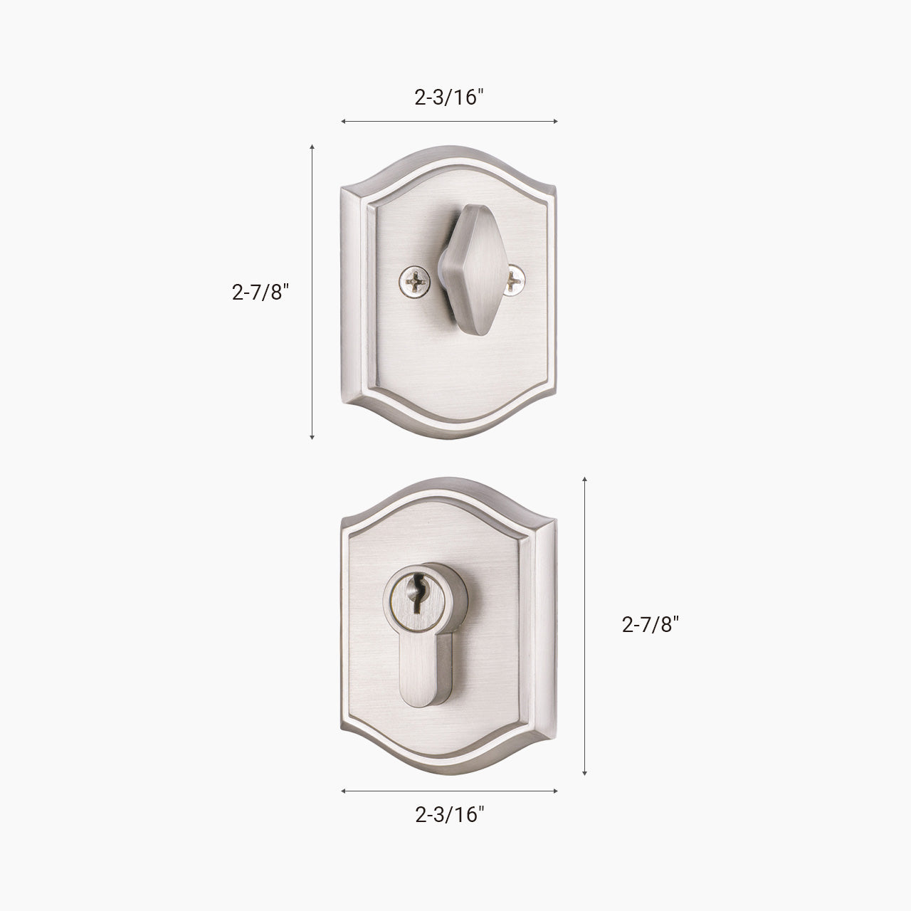 SENY Decorative Deadbolt Lock – Single Cylinder Arched Front Door Deadbolt - Seny Hardware