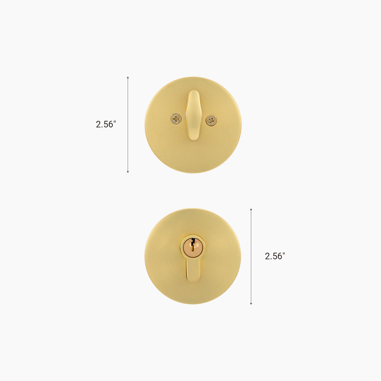 SENY Round Single Cylinder Keyed Entry Deadbolt Lock for Interior & Exterior Doors