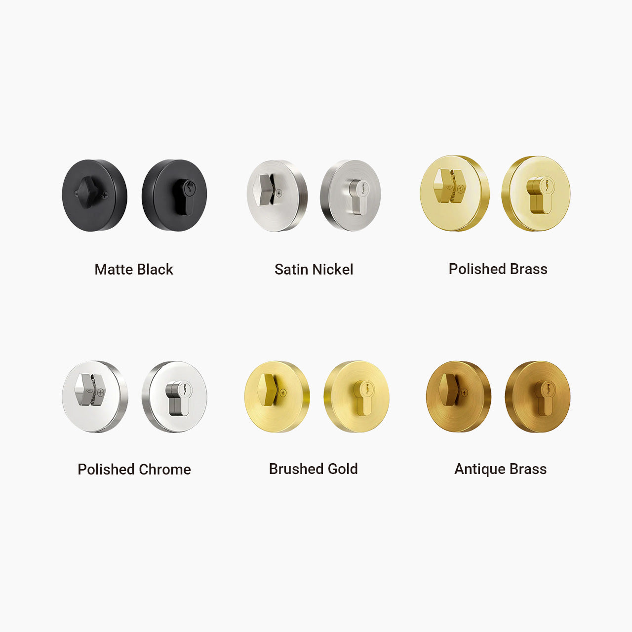 SENY Round Single Cylinder Keyed Entry Deadbolt Lock for Interior & Exterior Doors