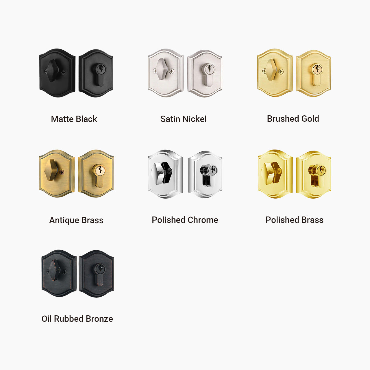 SENY Decorative Deadbolt Lock – Single Cylinder Arched Front Door Deadbolt - Seny Hardware