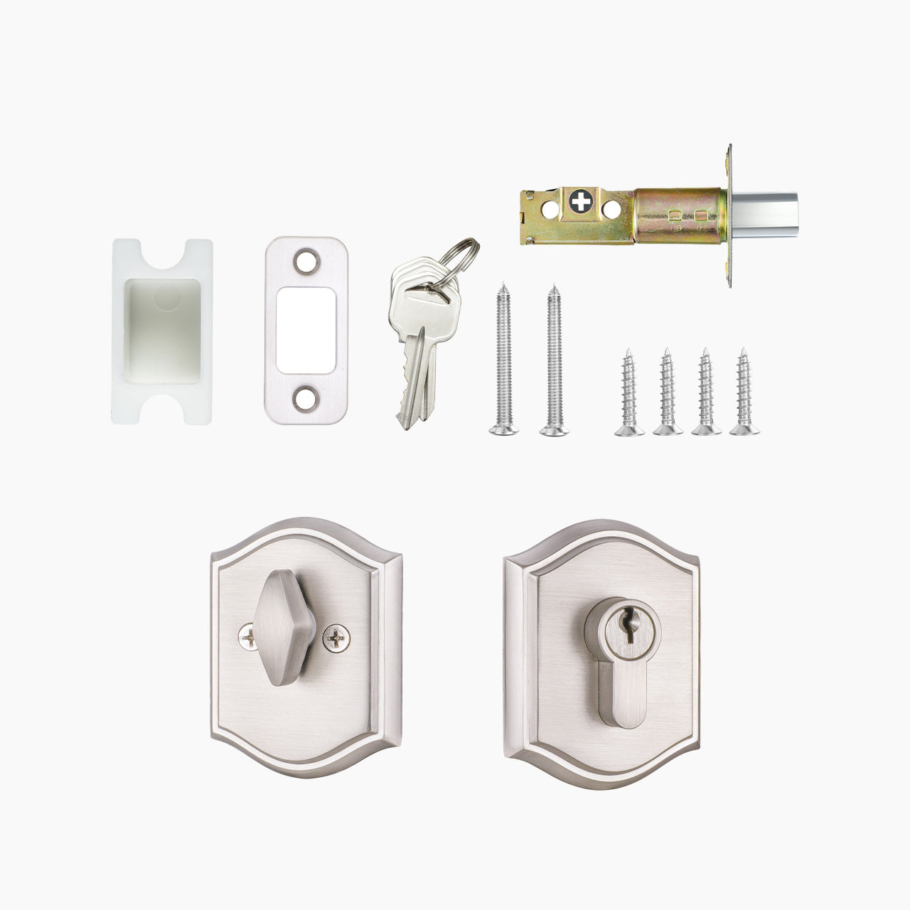 SENY Decorative Deadbolt Lock – Single Cylinder Arched Front Door Deadbolt - Seny Hardware