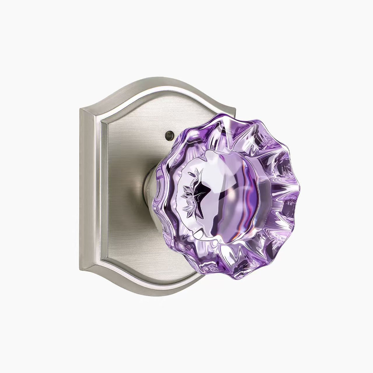 SENY Vintage Glass Door Knobs with Floral Crystal Design | Privacy, Passage & Dummy
