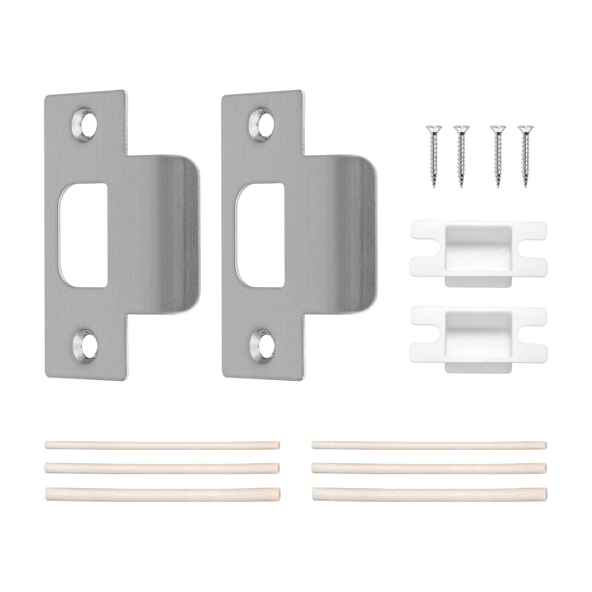 SENY T-Shape Door Strike Plate with Dust Box – Door Frame Repair Kit for Interior & Exterior Doors