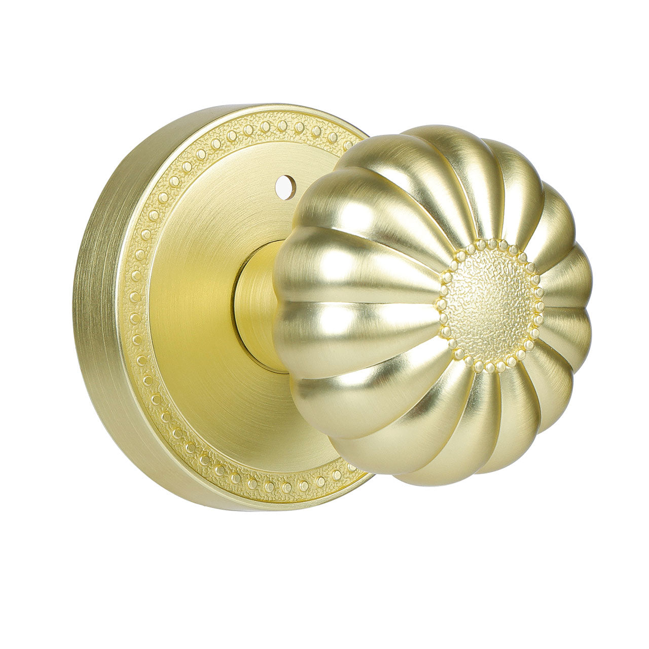 SENY Privacy Door Knob for Bedroom & Bathroom, Vintage Pumpkin Style
