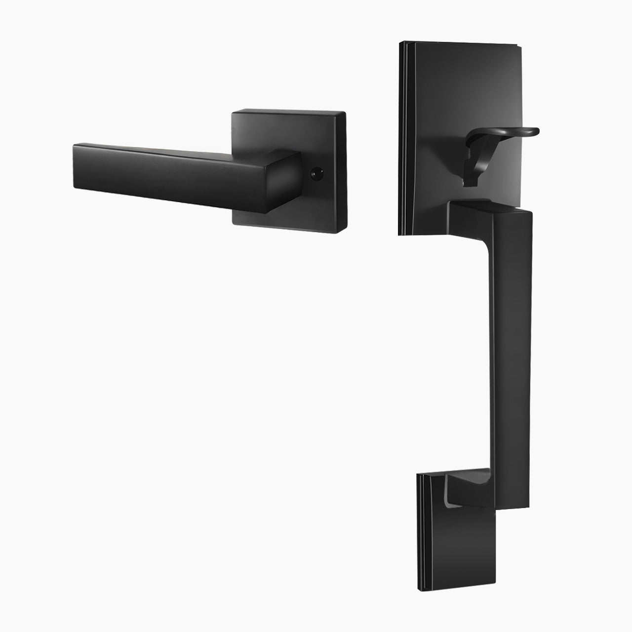 SENY Front Door Handle Set – Exterior Pull Handle with Straight Lever, Deadbolt Sold Separately