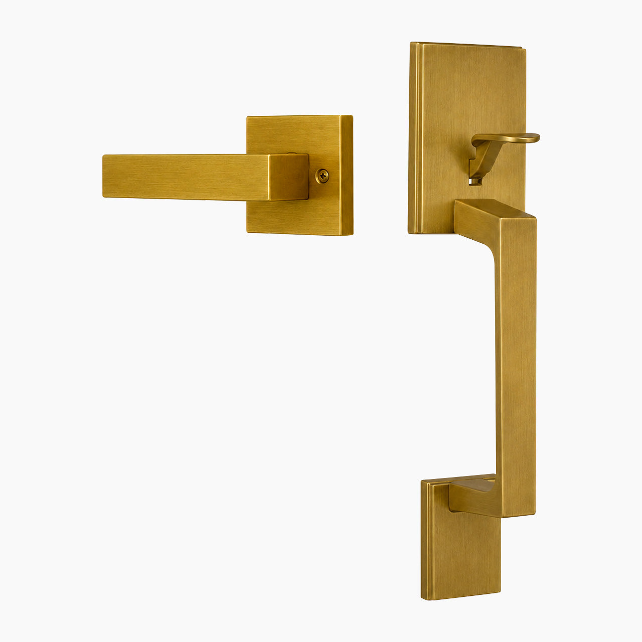 SENY Front Door Handle Set – Exterior Pull Handle with Straight Lever, Deadbolt Sold Separately