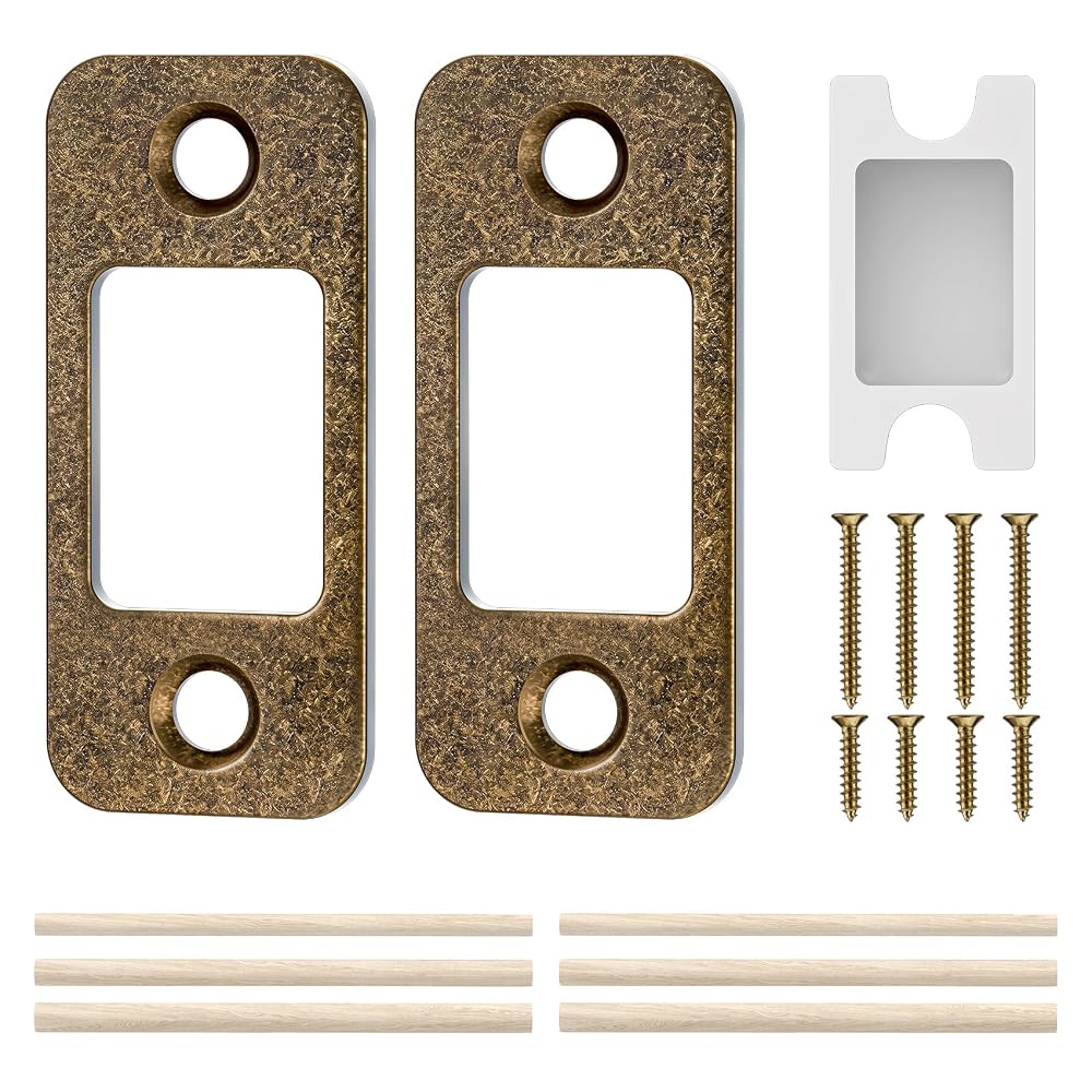 SENY Deadbolt Strike Plate Replacement – Door Latch Strike Plate for Misaligned Doors