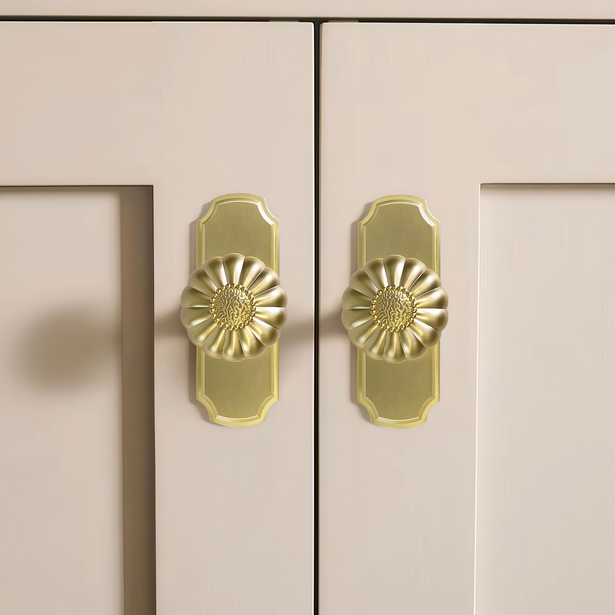 SENY 2-Pack Pumpkin Cabinet Knobs with Backplate – Vintage Drawer Knobs in Multiple Finishes - Seny Hardware