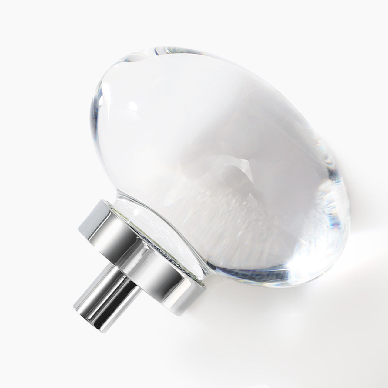 SENY Egg Crystal Cabinet Knobs – Oval Glass Drawer Knobs for Kitchen, Bathroom & Furniture (4 Pack) - Seny Hardware