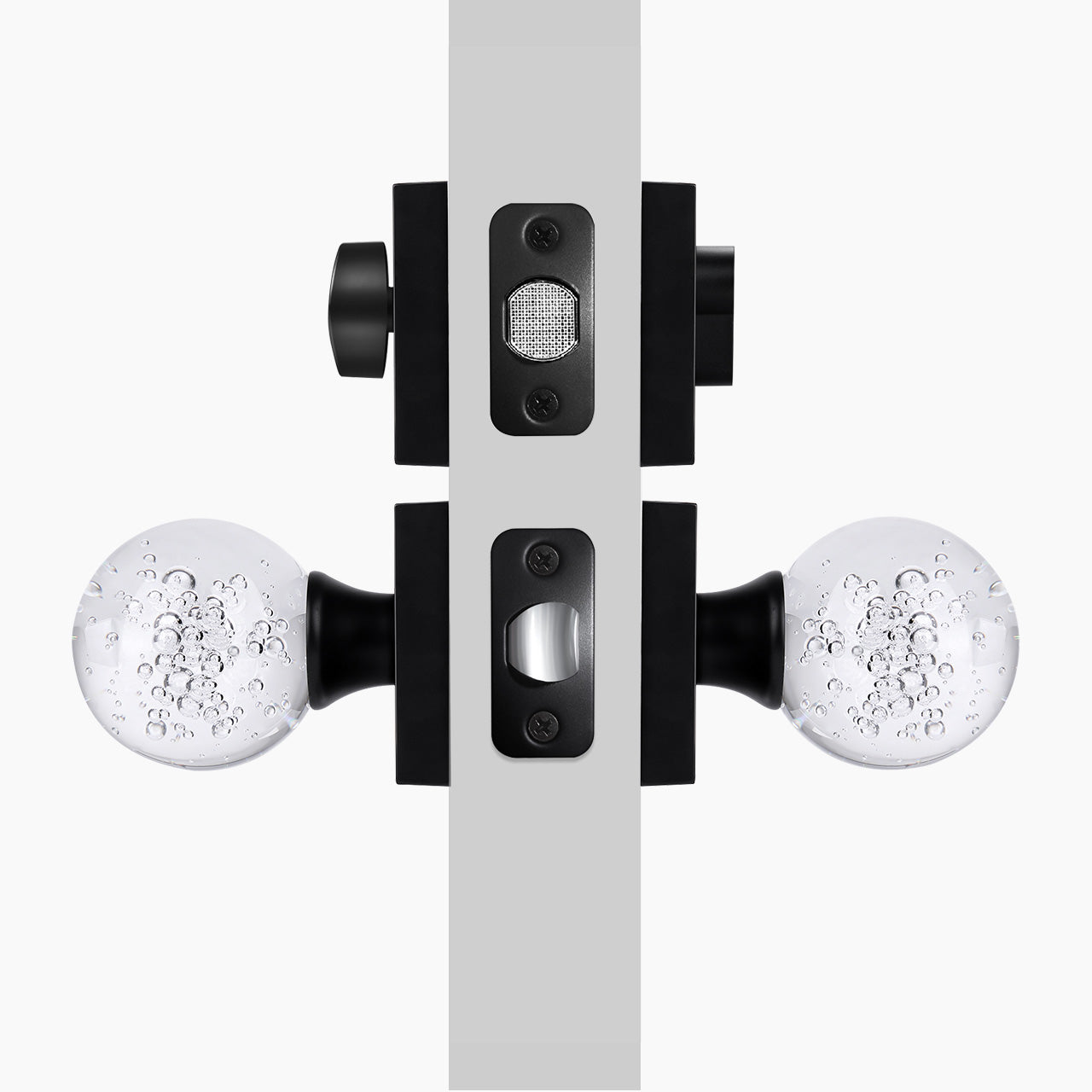 SENY Crystal Entry Door Set with Round Crystal Knob & Deadbolt - Seny Hardware