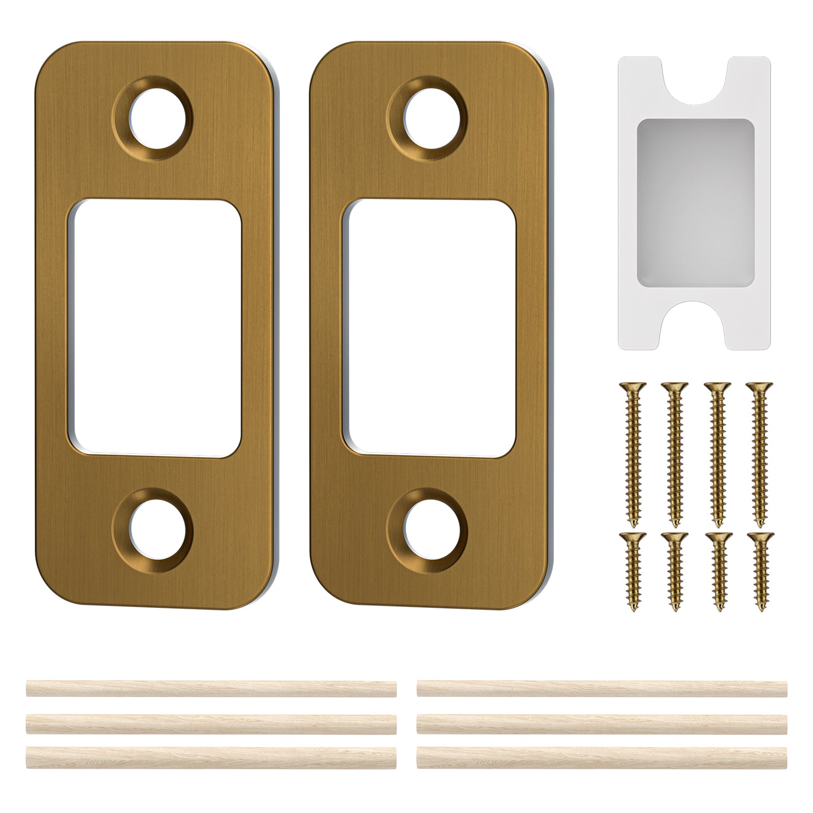 SENY Deadbolt Strike Plate Replacement – Door Latch Strike Plate for Misaligned Doors