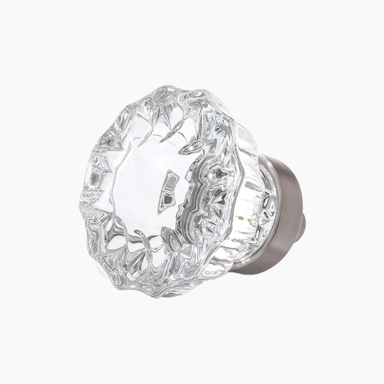 Floral Crystal Cabinet Knobs – Vintage Glass Drawer Knobs for Kitchen, Dresser & Furniture (4 Pack) - Seny Hardware