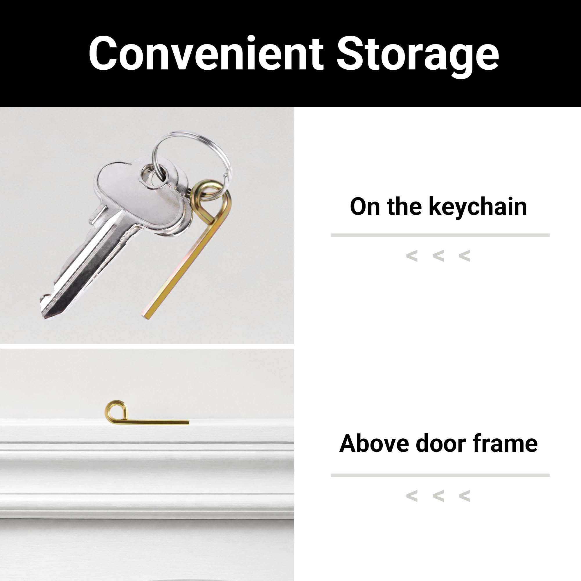 SENY Interior Door Privacy Lock Emergency Key Replacement – Push-Type Privacy Door Knob Spare Keys