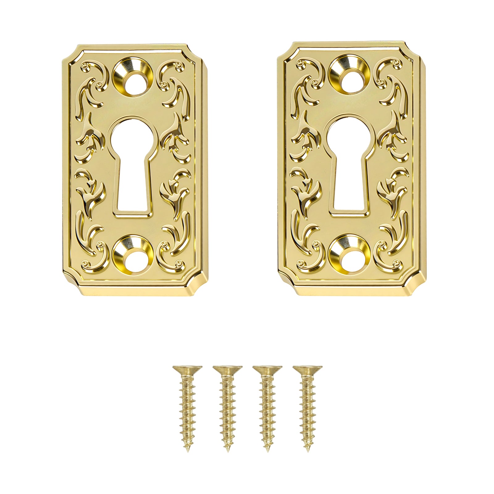 SENY Vintage Keyhole Door Escutcheon Plates – Decorative Backplates for Mortise & Rim Lock Hardware