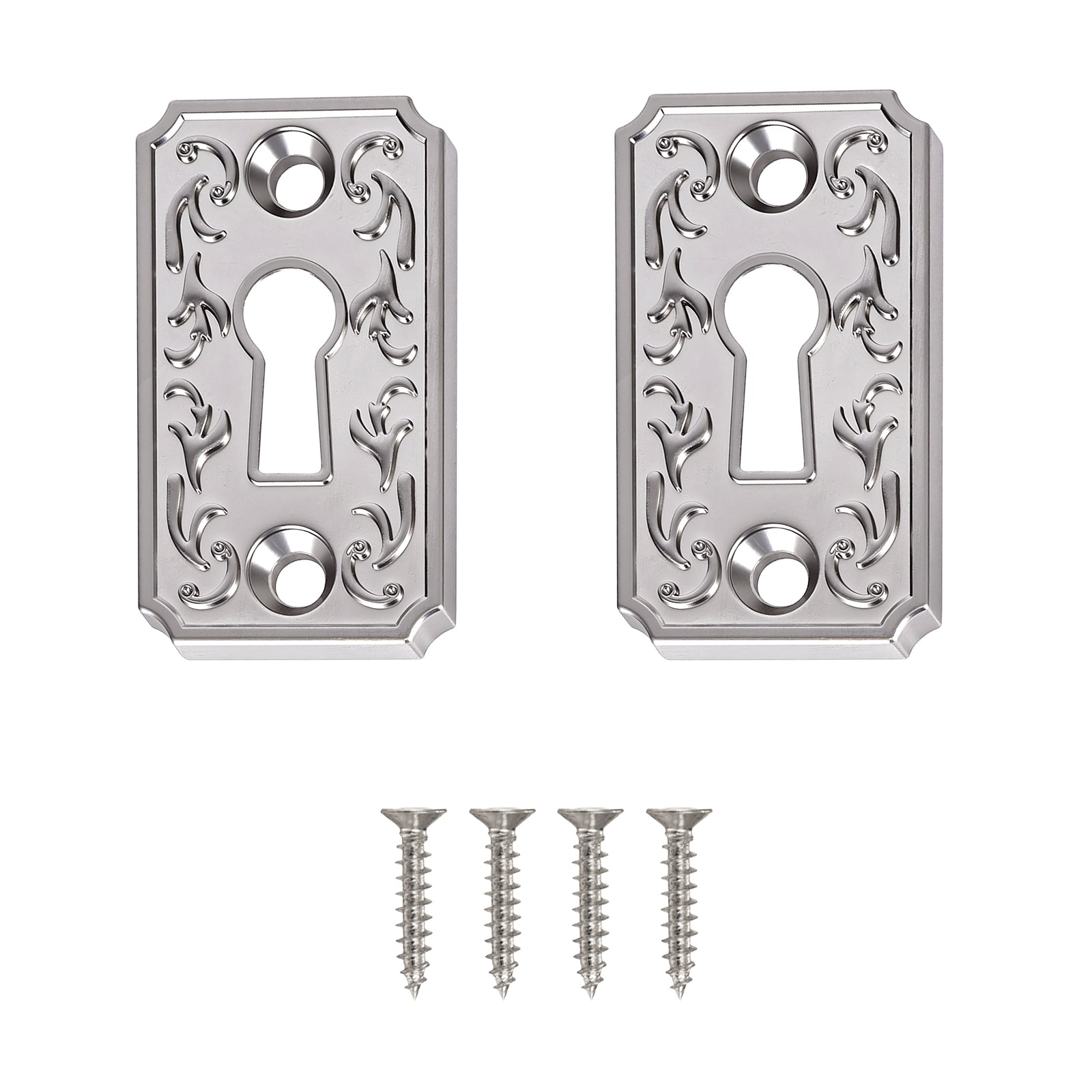 SENY Vintage Keyhole Door Escutcheon Plates – Decorative Backplates for Mortise & Rim Lock Hardware