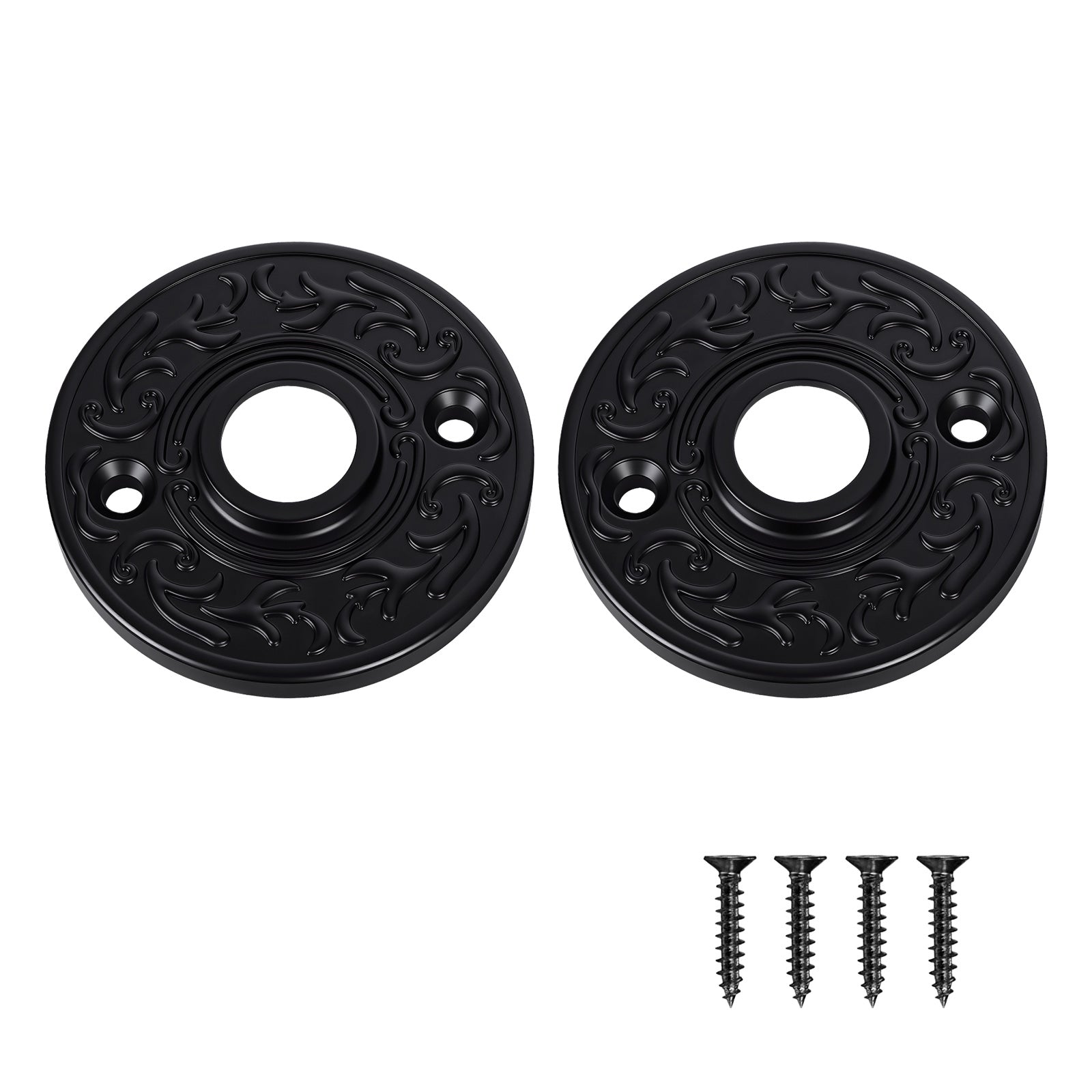 SENY Vintage Round Door Knob Rosette Plates – Decorative Escutcheon Backplates for Mortise & Rim Locks