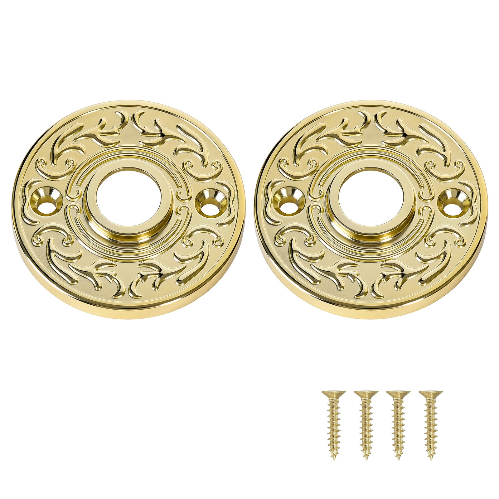 SENY Vintage Round Door Knob Rosette Plates – Decorative Escutcheon Backplates for Mortise & Rim Locks