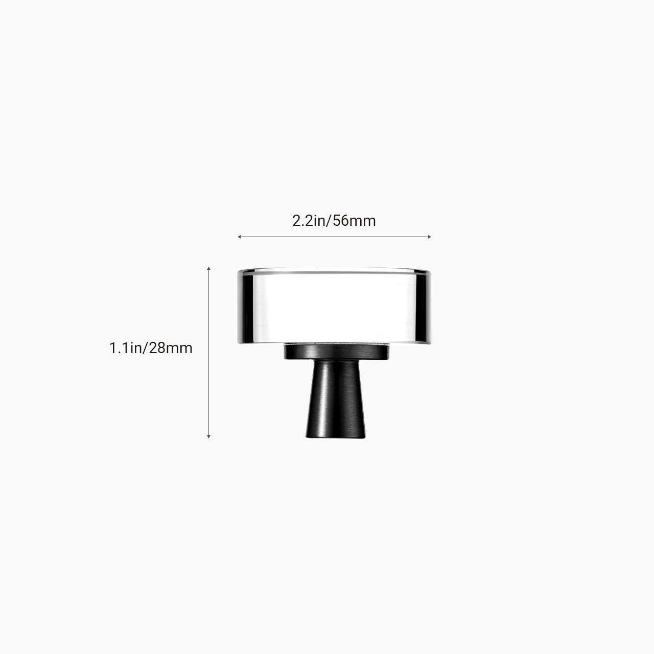 vanity knobs size