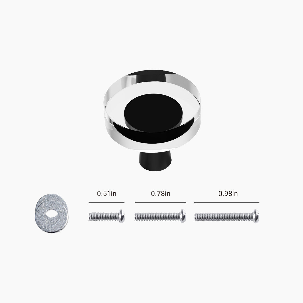 glass knobs in kitchen