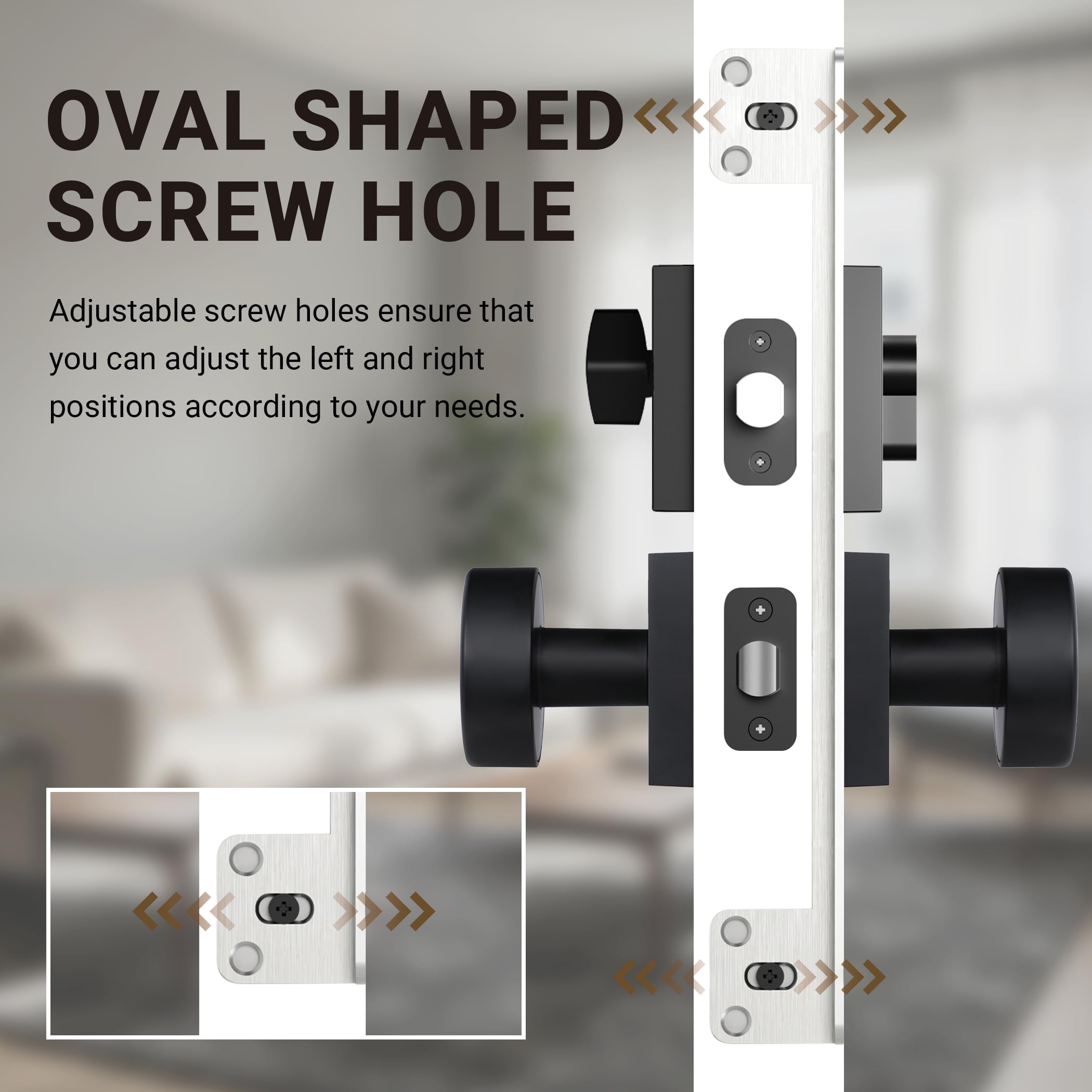 SENY Door Latch Guard Plate – Heavy Duty Door Latch Protector for Outswing Doors