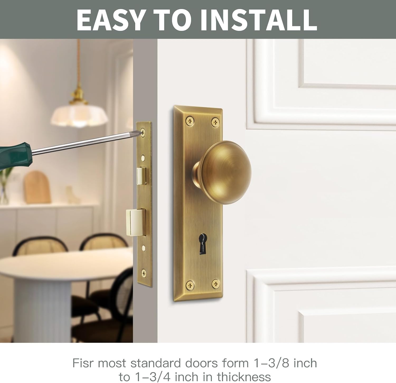 SENY Mortise Lock Body Replacement with Skeleton Keys
