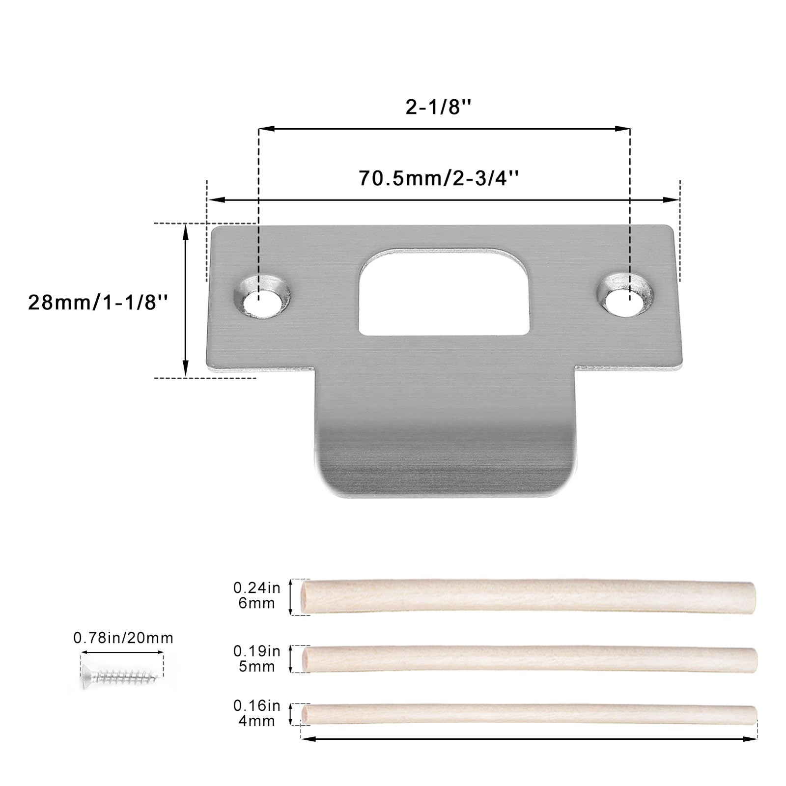 SENY T-Shape Door Strike Plate with Dust Box – Door Frame Repair Kit for Interior & Exterior Doors