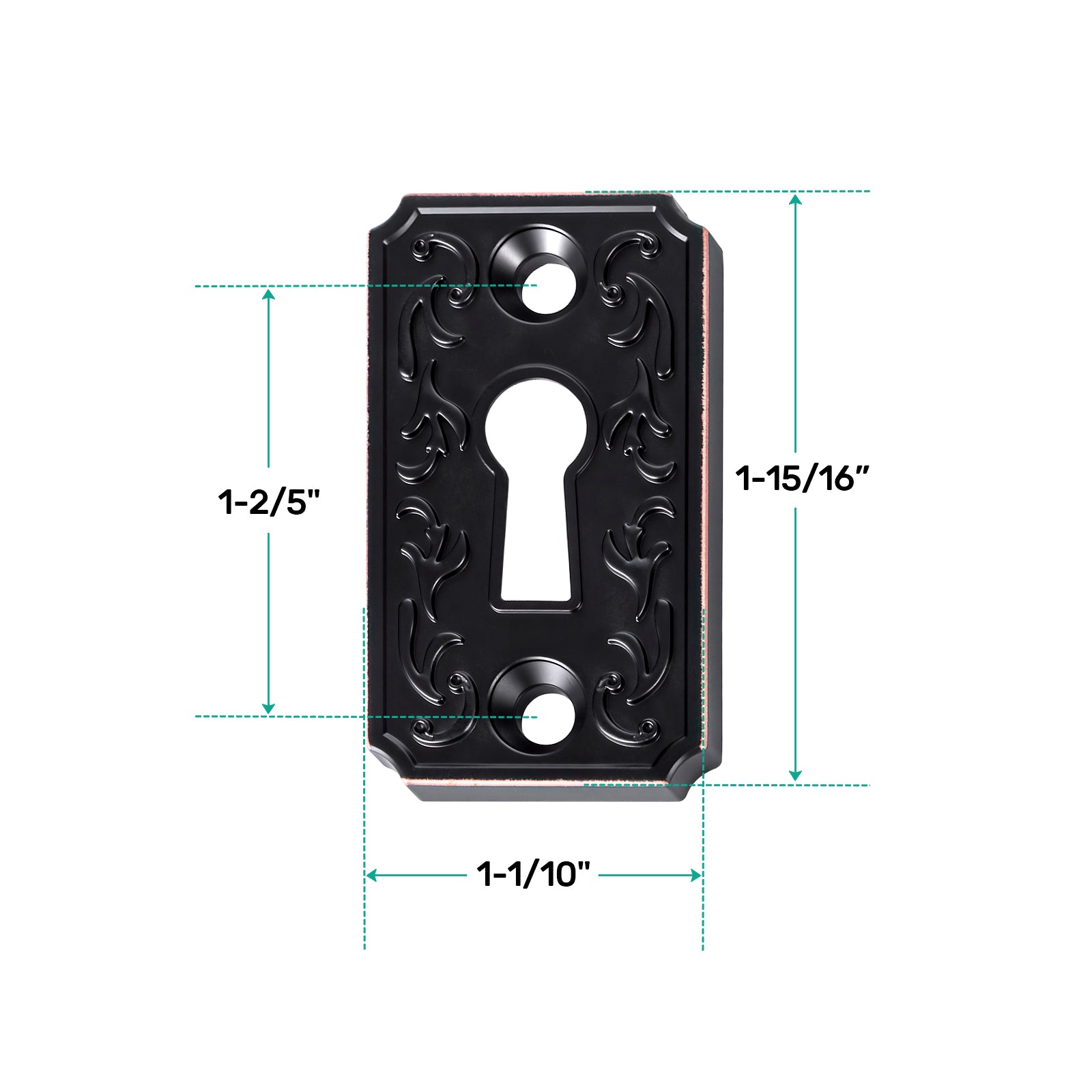 SENY Vintage Keyhole Door Escutcheon Plates – Decorative Backplates for Mortise & Rim Lock Hardware
