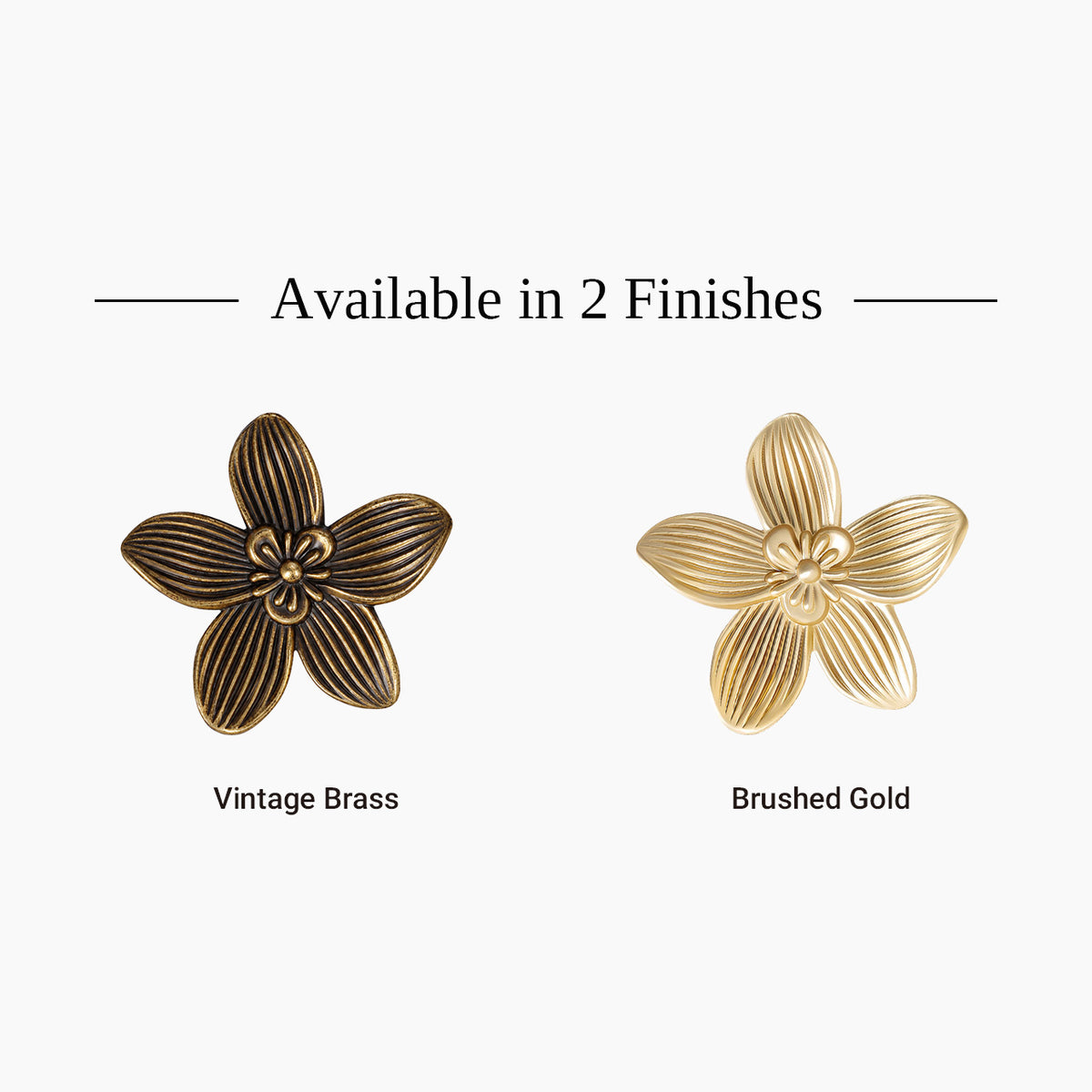SENY Floral Cabinet Knobs – Decorative Flower Drawer Knobs for Cabinets, Dressers & Furniture