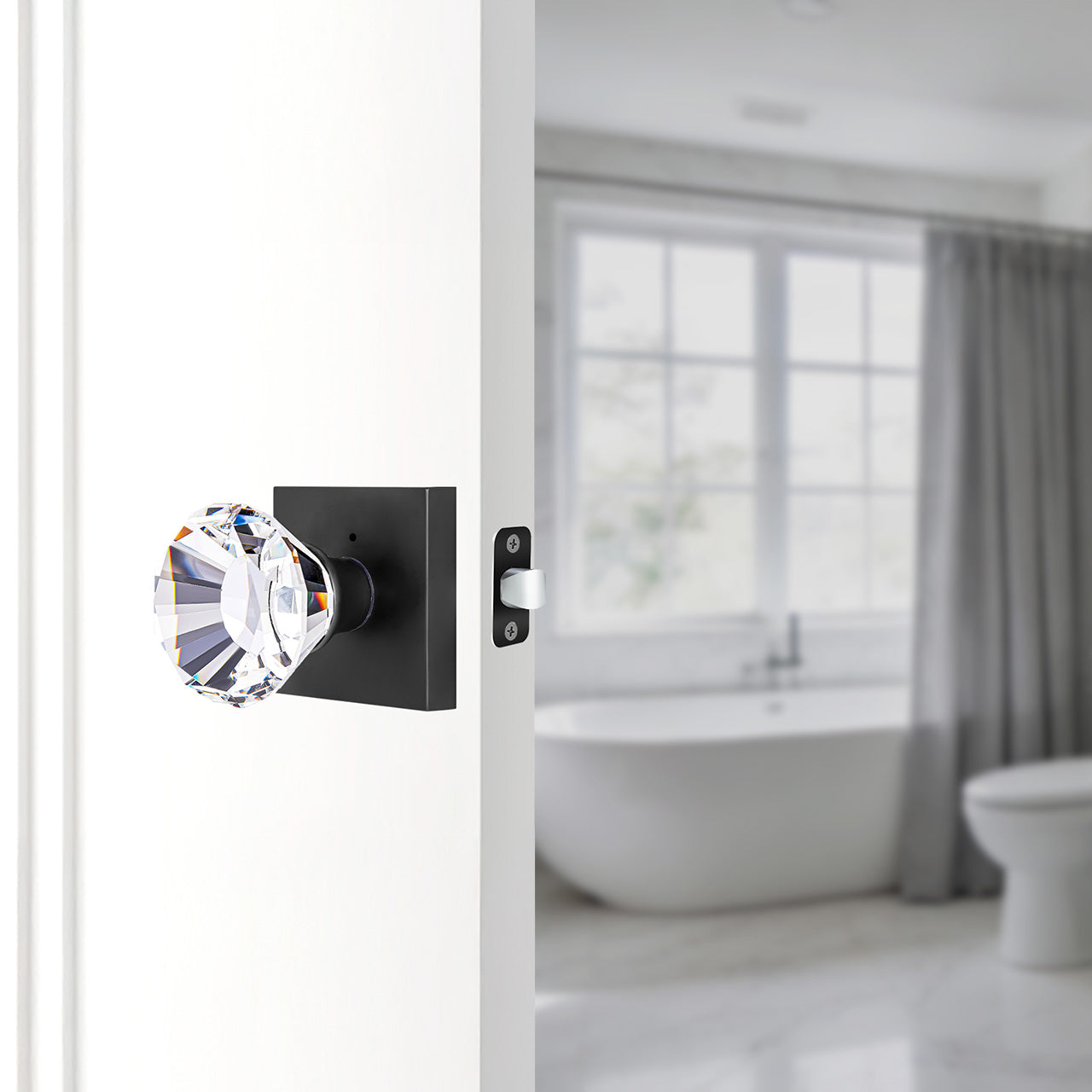 black vintage door knobs