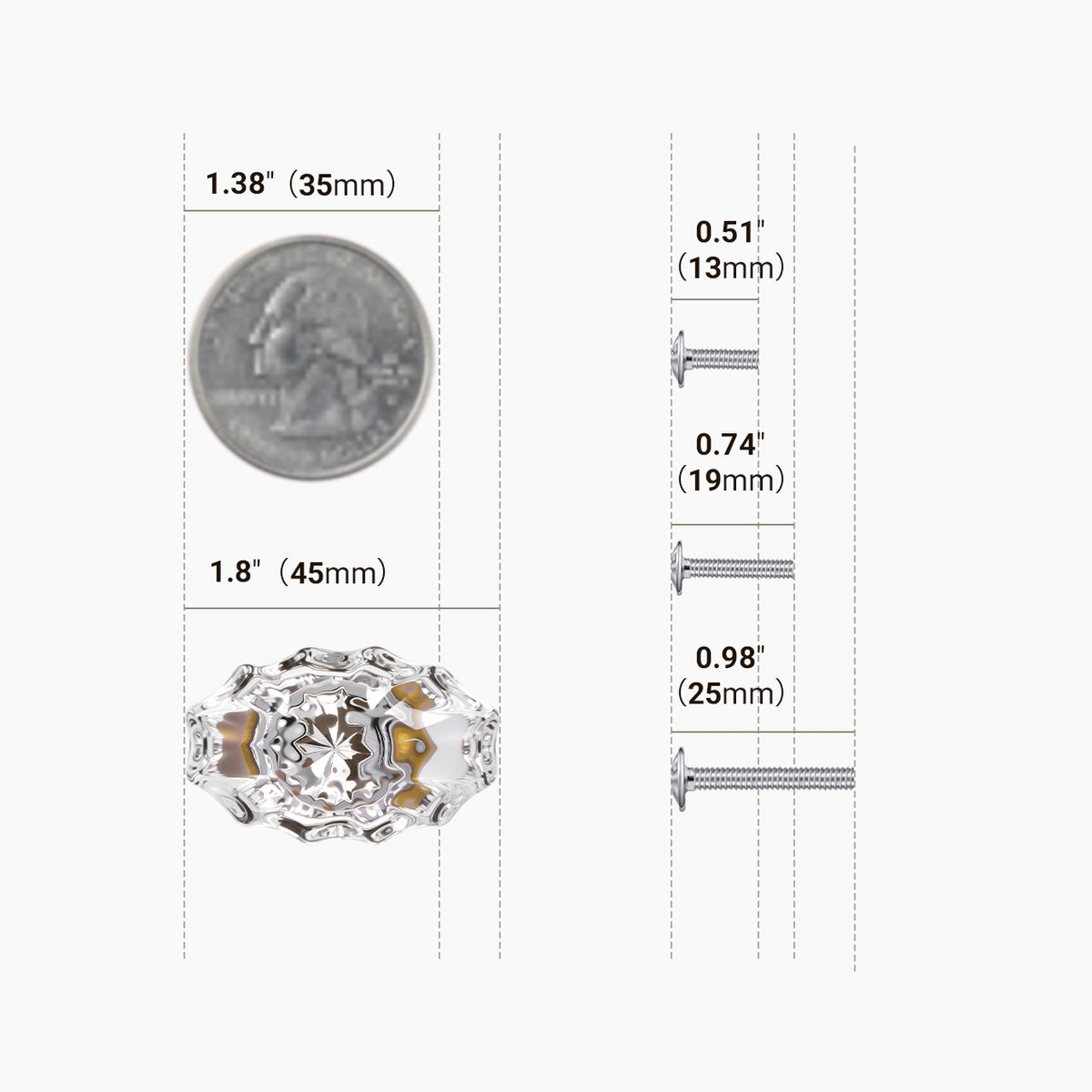 SENY Oval Crystal Cabinet Knobs – Glass Drawer Knobs