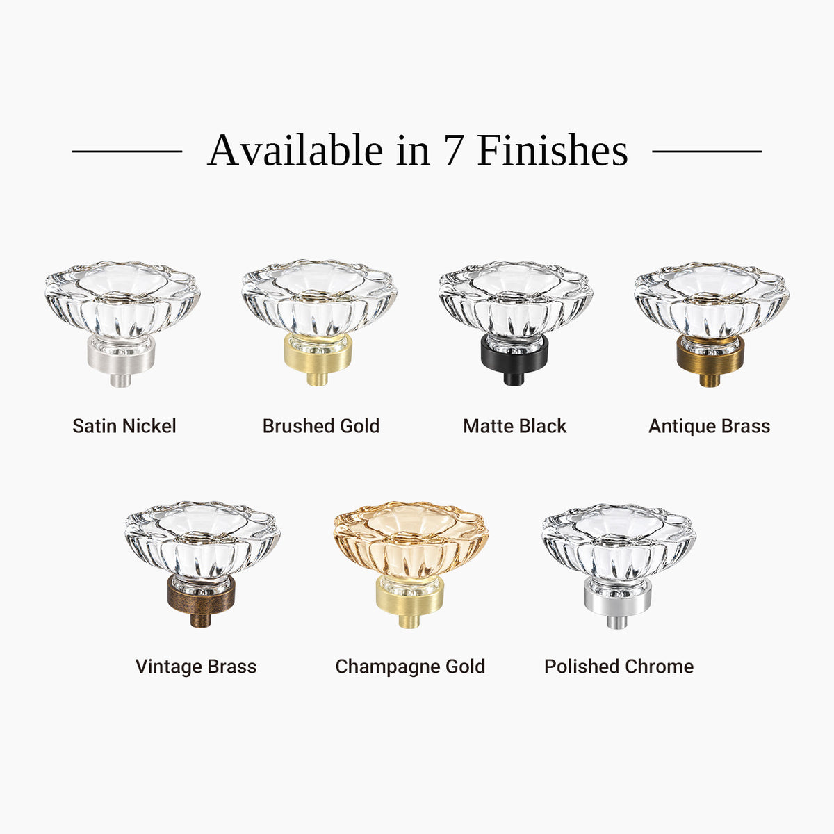 SENY Oval Crystal Cabinet Knobs – Glass Drawer Knobs