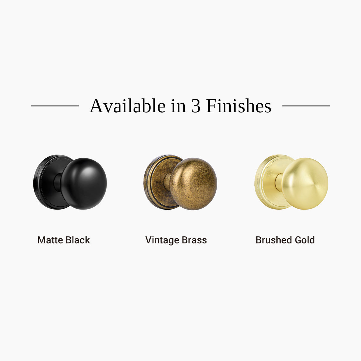 SENY Round Interior Door Knobs – Passage, Privacy & Dummy Door Knobs