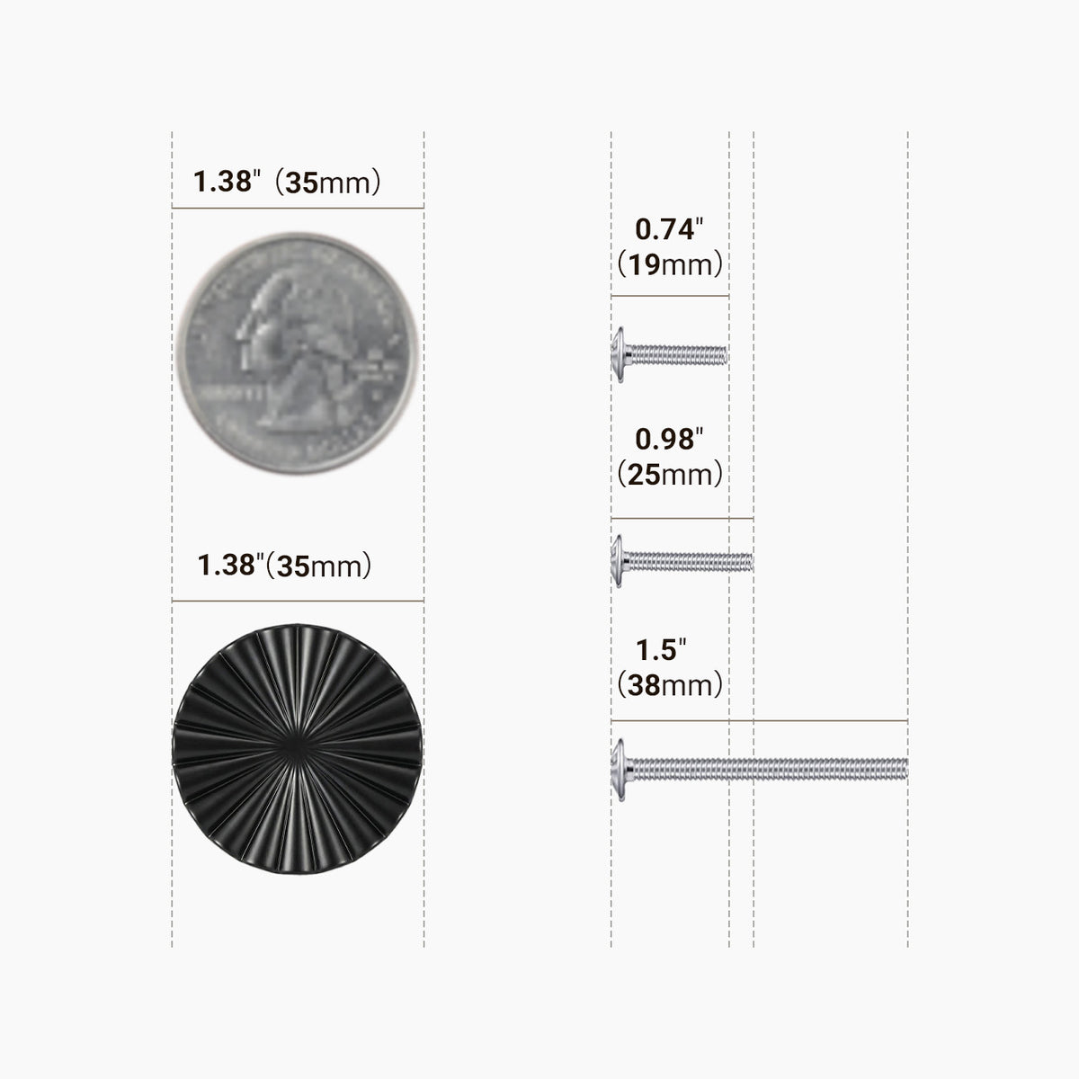 SENY Vintage Fan-Shaped Cabinet Knobs – Solid Metal Drawer Knobs for Kitchen, Dresser & Furniture