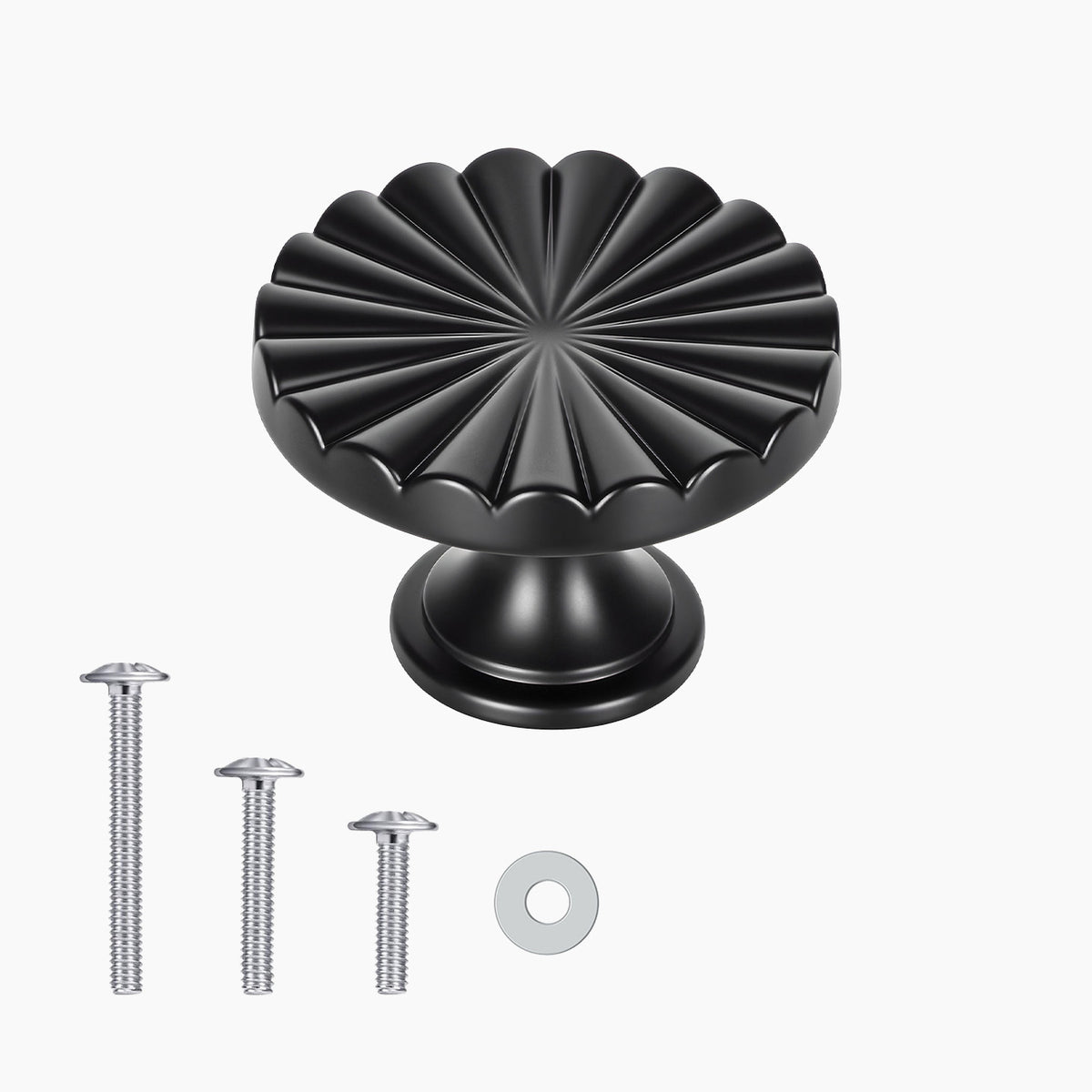 SENY Vintage Fan-Shaped Cabinet Knobs – Solid Metal Drawer Knobs for Kitchen, Dresser & Furniture
