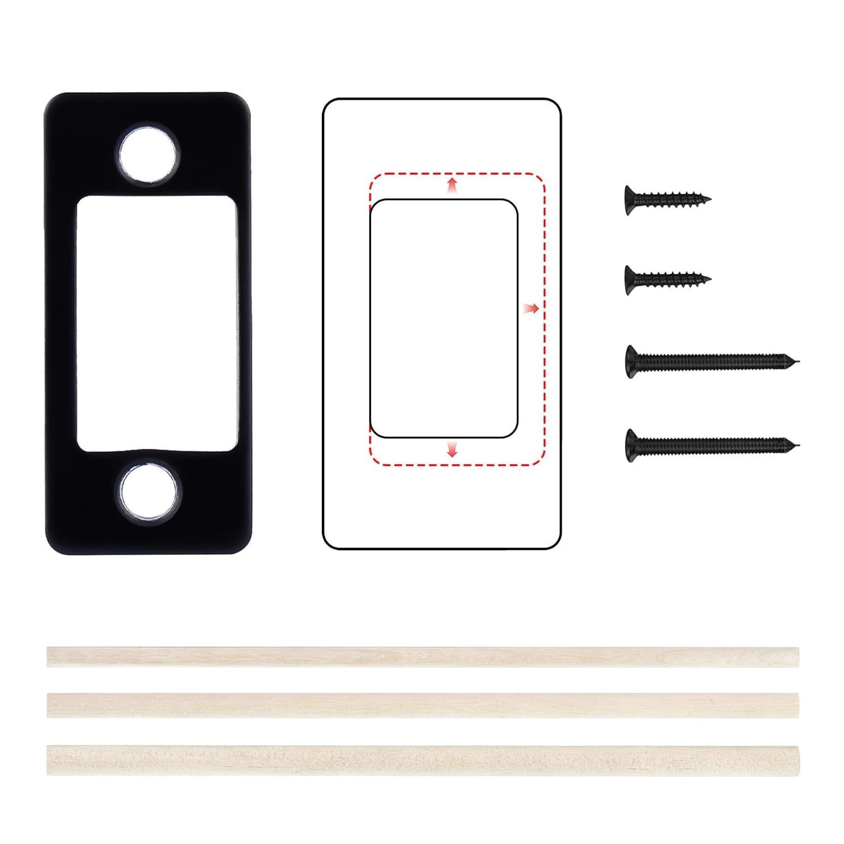 Seny Deadbolt Restorer Strike Plate – Adjustable Repair Plate for Misaligned Door Locks