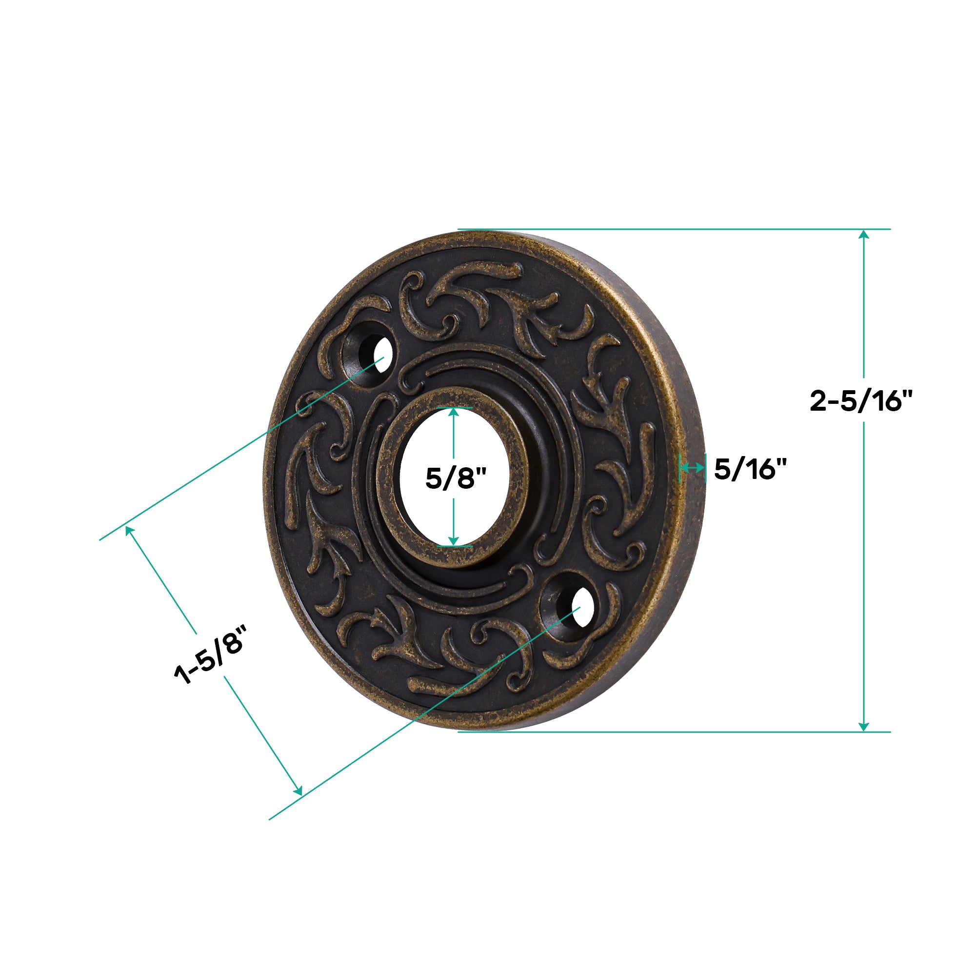 SENY Vintage Round Door Knob Rosette Plates – Decorative Escutcheon Backplates for Mortise & Rim Locks
