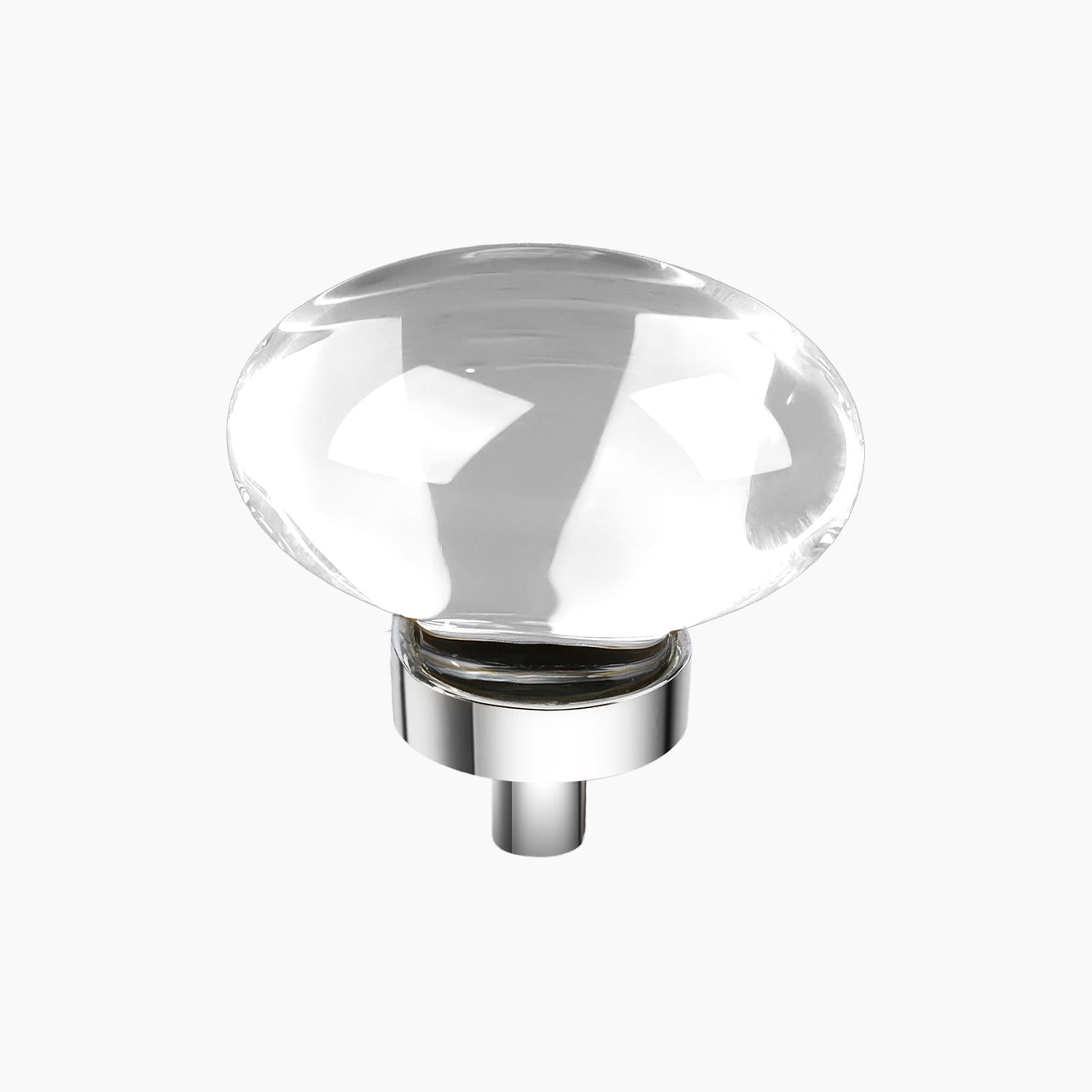 SENY Egg Crystal Cabinet Knobs – Oval Glass Drawer Knobs for Kitchen, Bathroom & Furniture (4 Pack) - Seny Hardware