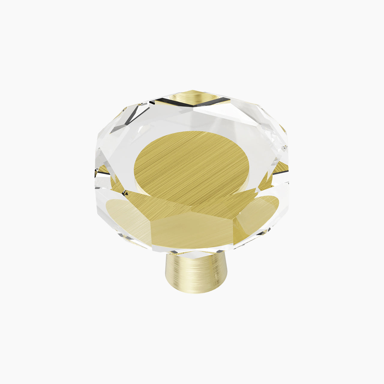 SENY Octagonal Crystal Cabinet Knobs, 4 Pack Faceted Glass Drawer Knobs with Solid Metal Base for Kitchen & Bathroom Cabinets - Seny Hardware