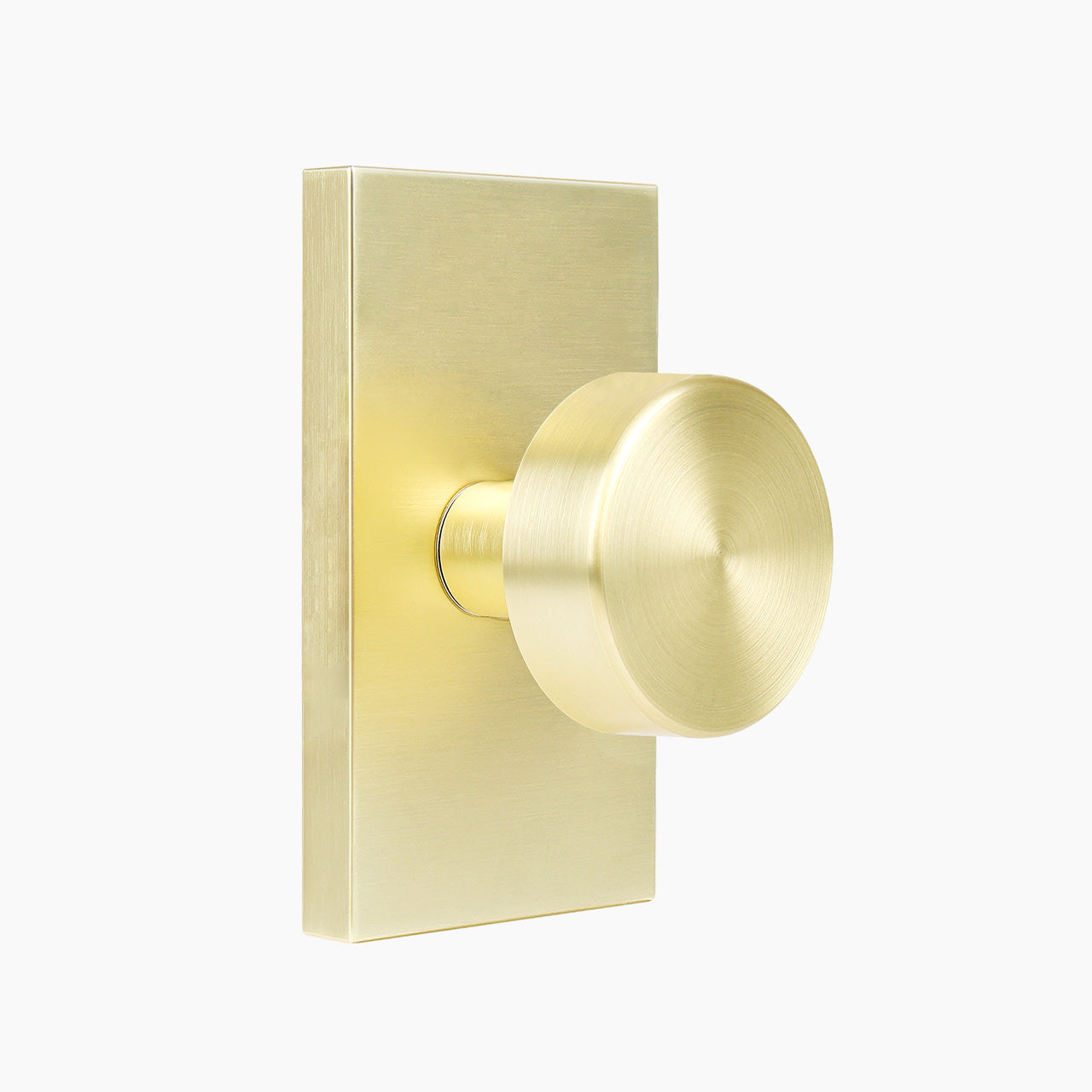 Backplate passage door knobs brushed gold finish SENY