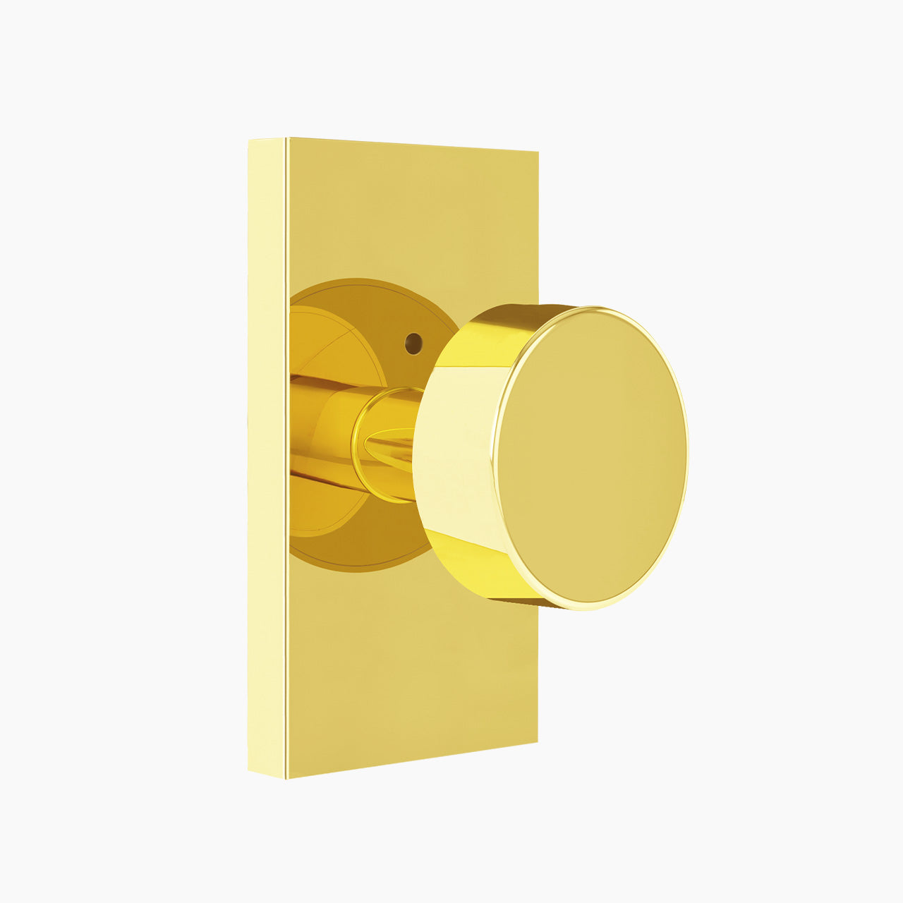Backplate privacy door knobs polished brass finish SENY