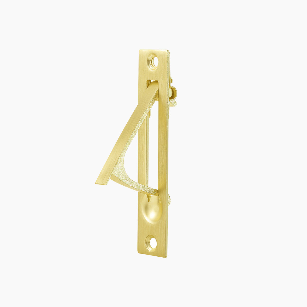Brushed gold pocket door edge pull with hidden recessed profile SENY