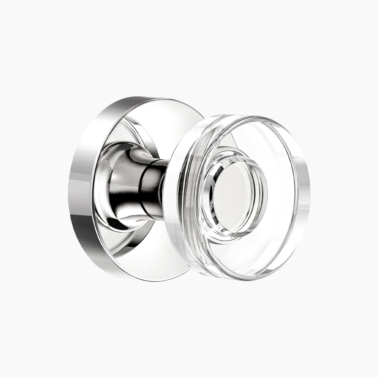 crystal interior door knob polished chrome dummy SENY