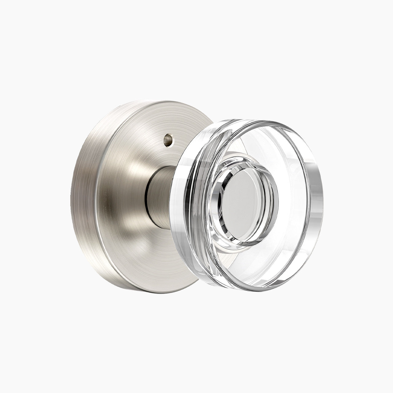 crystal interior door knob satin nickel privacy SENY