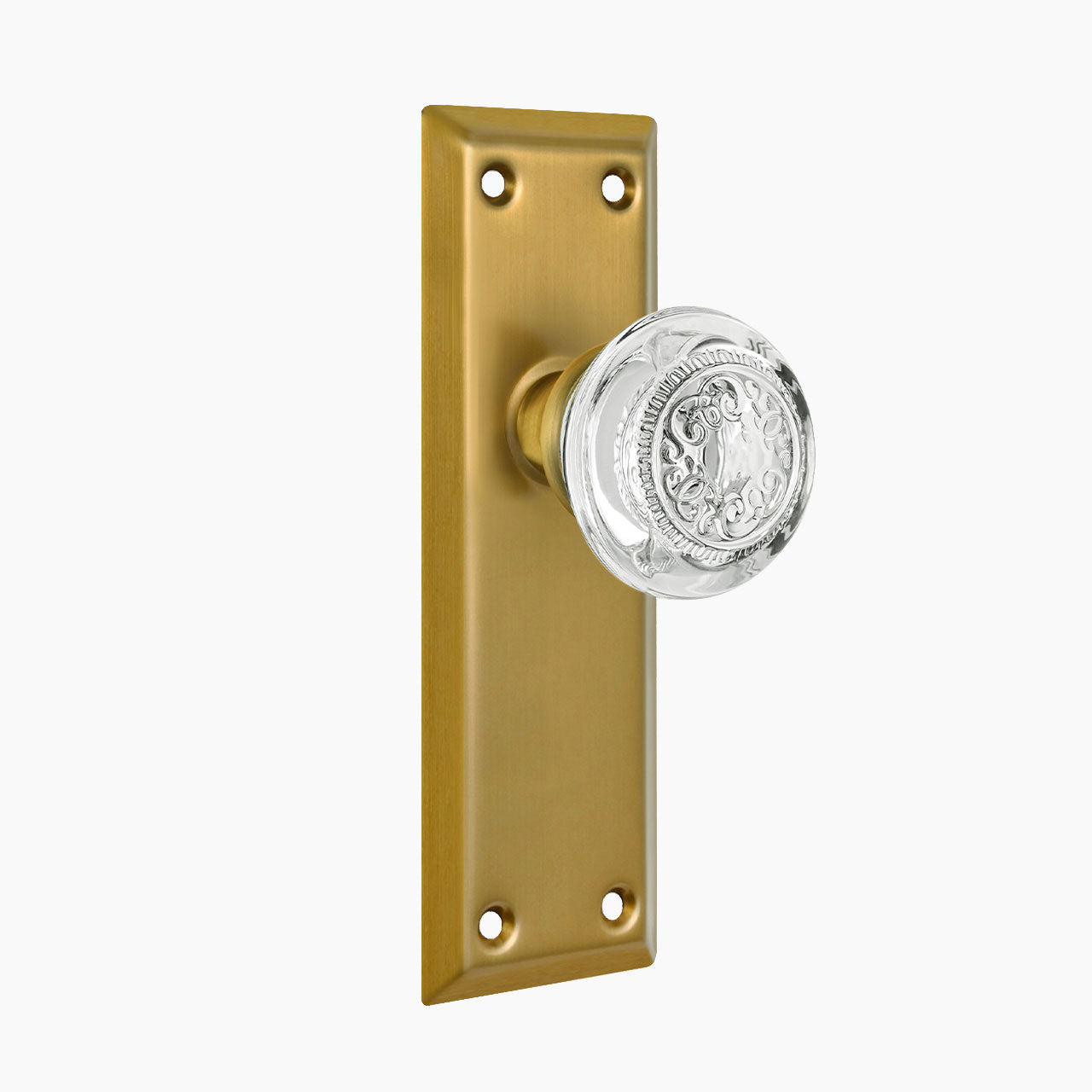 crystal dummy door knob antique brass decorative backplate embossed knob SENY