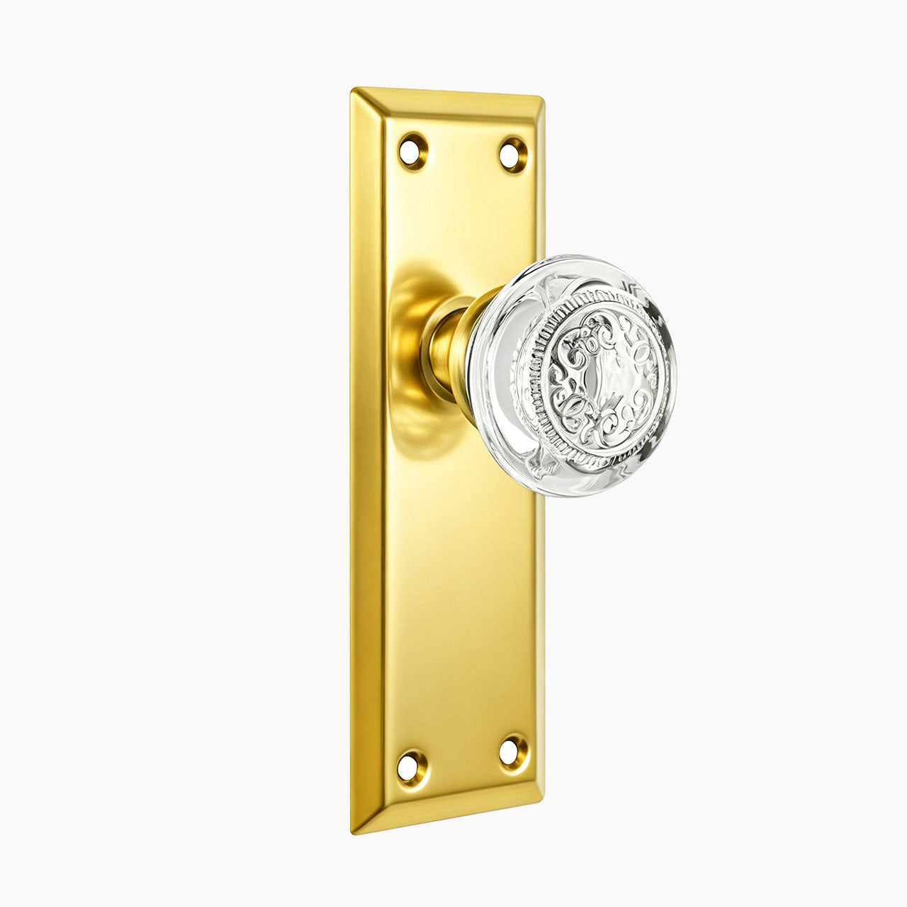 SENY Mortise Entry Lock Set with Embossed Crystal Knob – Decorative Front Door Lock