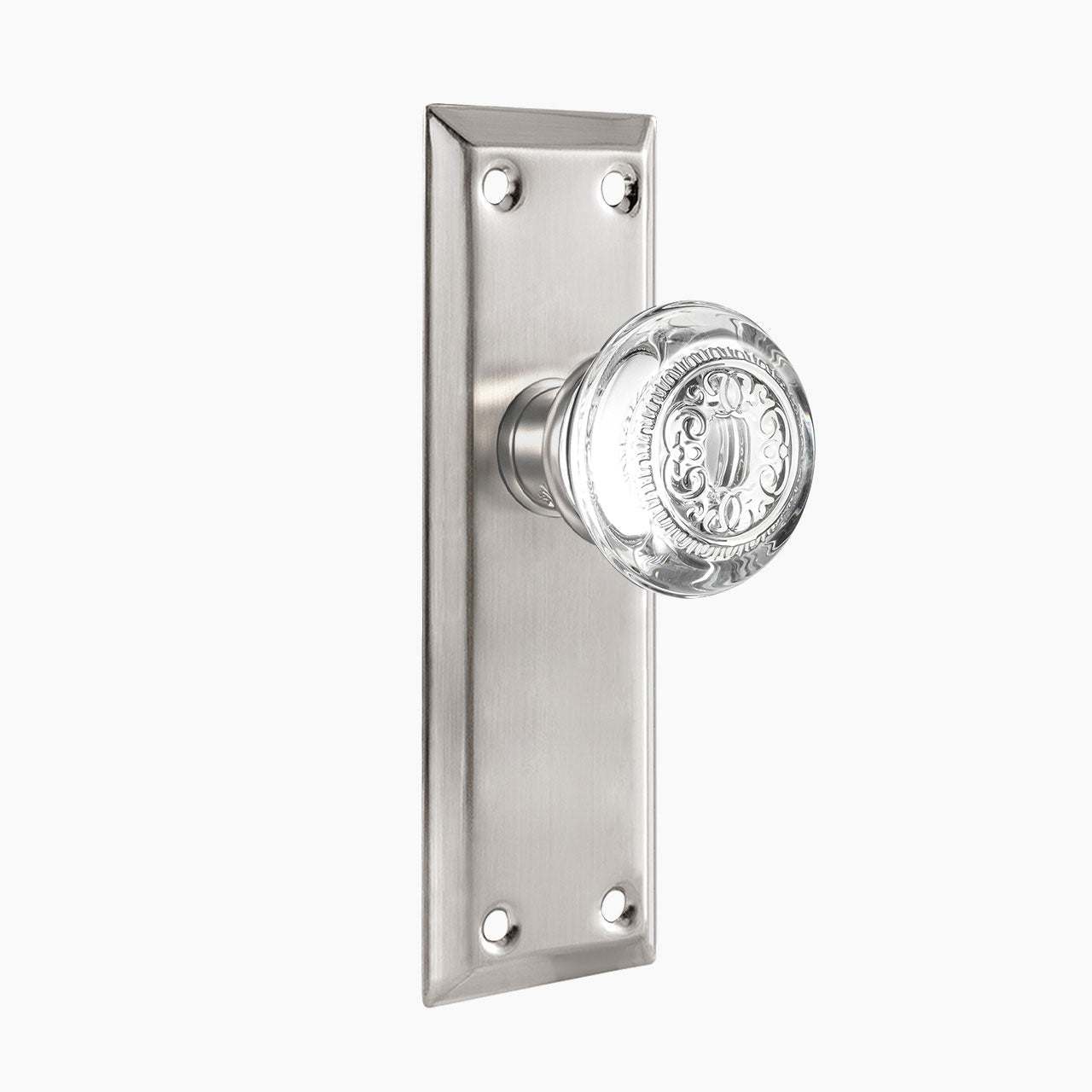 SENY Mortise Entry Lock Set with Embossed Crystal Knob – Decorative Front Door Lock