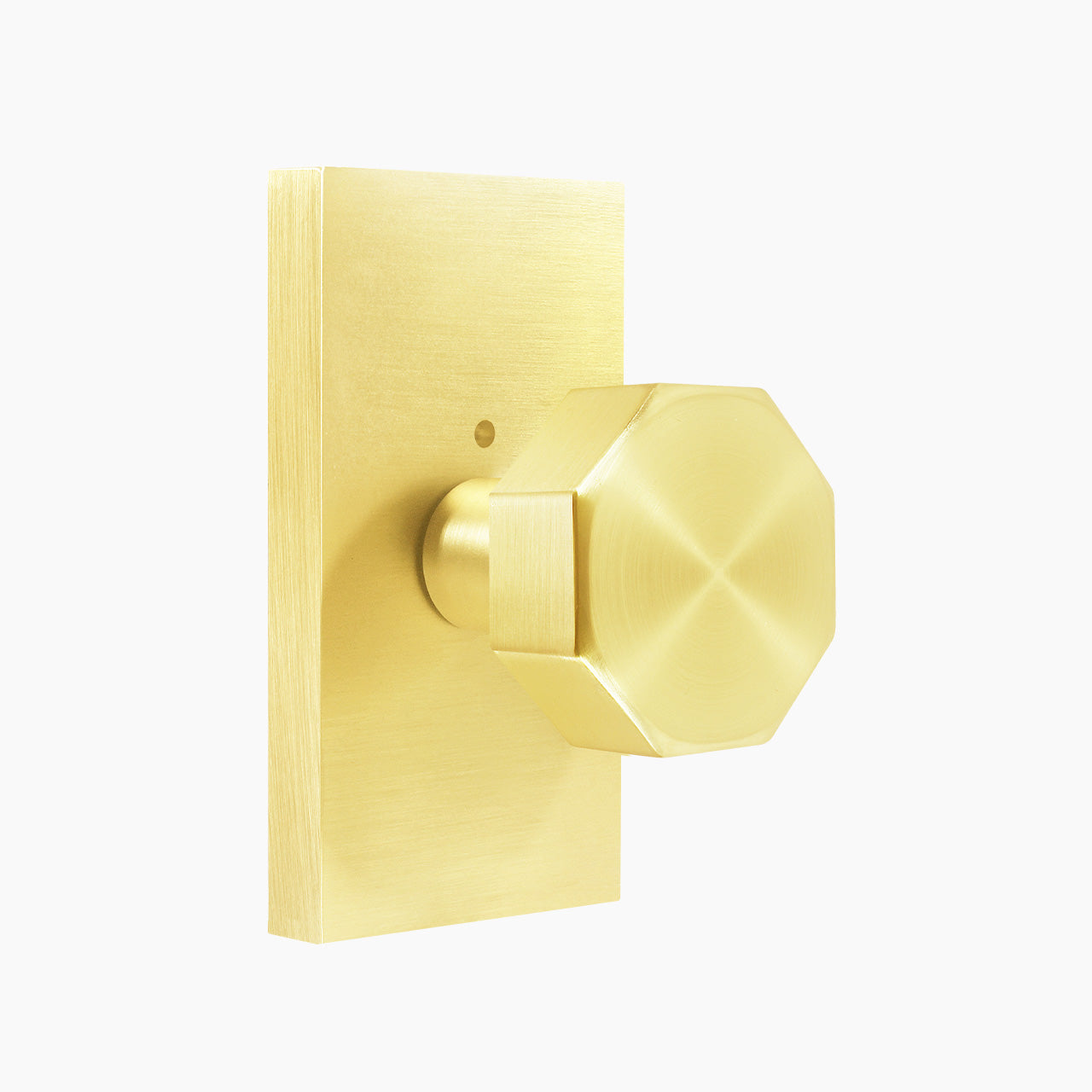Decorative door knobs brushed gold privacy function with octagon knob SENY
